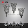 Calcolo di calice rotondo Crystal Clear Glass Candle Holder